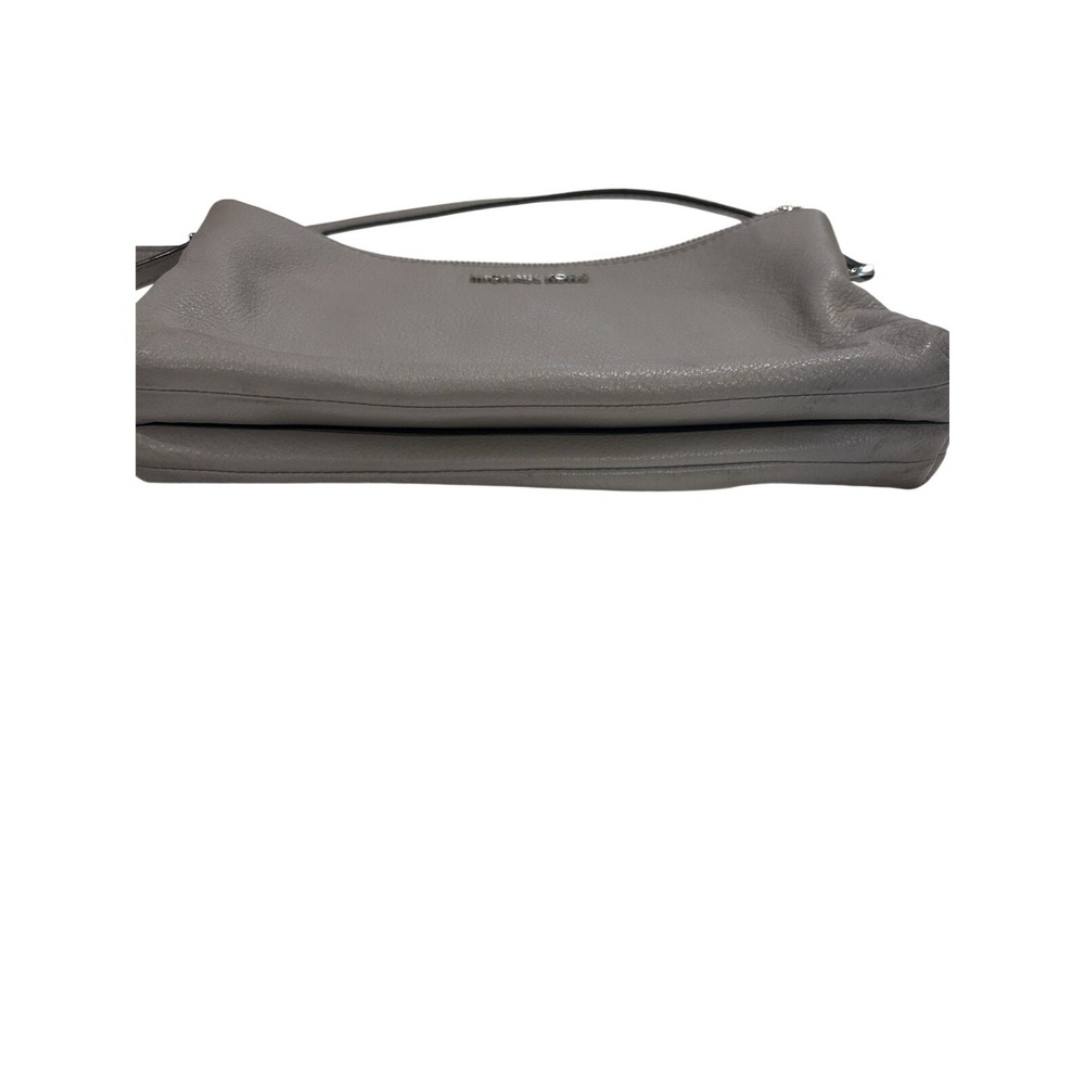 Michael Kors Shoulder Cross Bag Gray‎  Pebble Leather 32S7SAFC3L Tag Double Zip - Picture 12 of 14